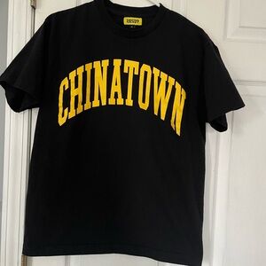 Chinatown Market Men's Black Short-Sleeve Tee with Yellow Arch Logo